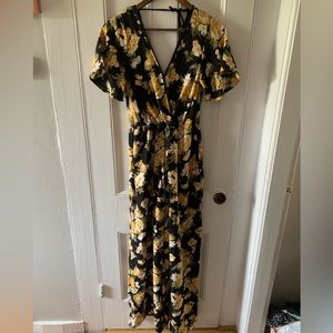 Xhilaration floral print jumpsuit size small